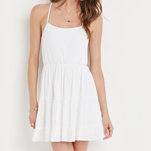 New With Tag Tiered Crisscross-Back Dress